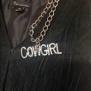 📦♥️ Cowgirl necklace turquoise rhinestone